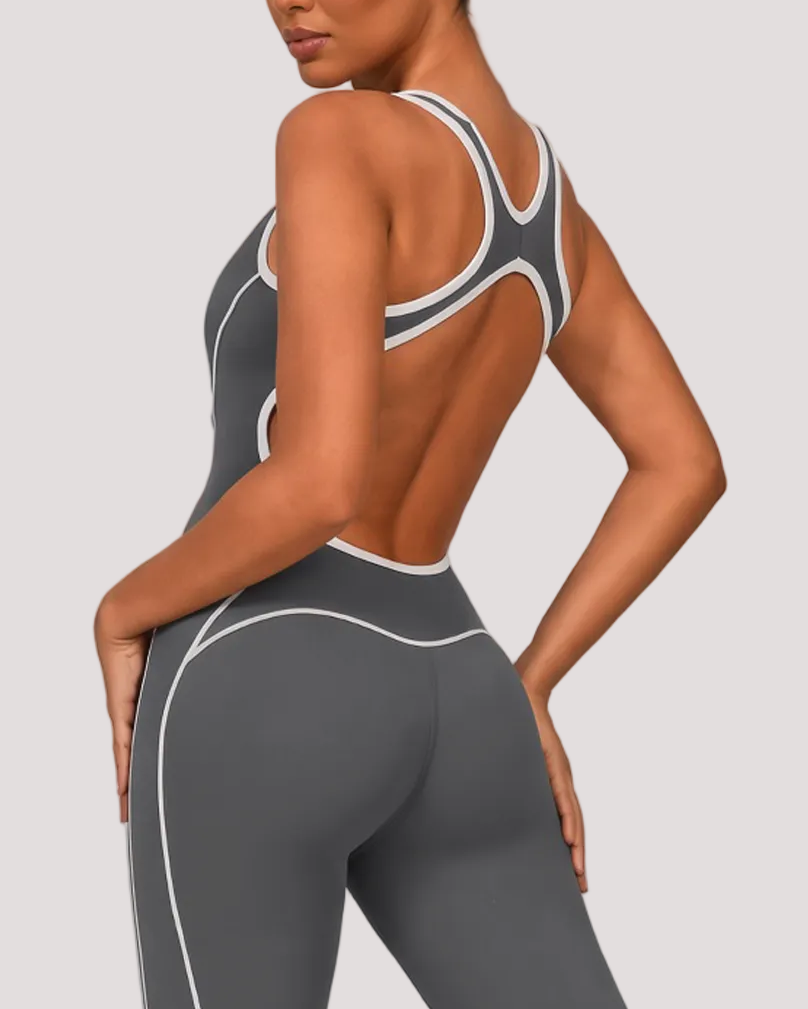 Enterizo Flare Open Back
